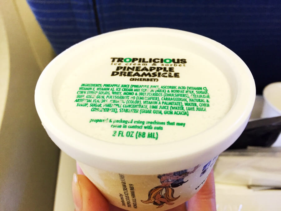 ANA機内食『「トロピリシャス」のアイスクリーム』