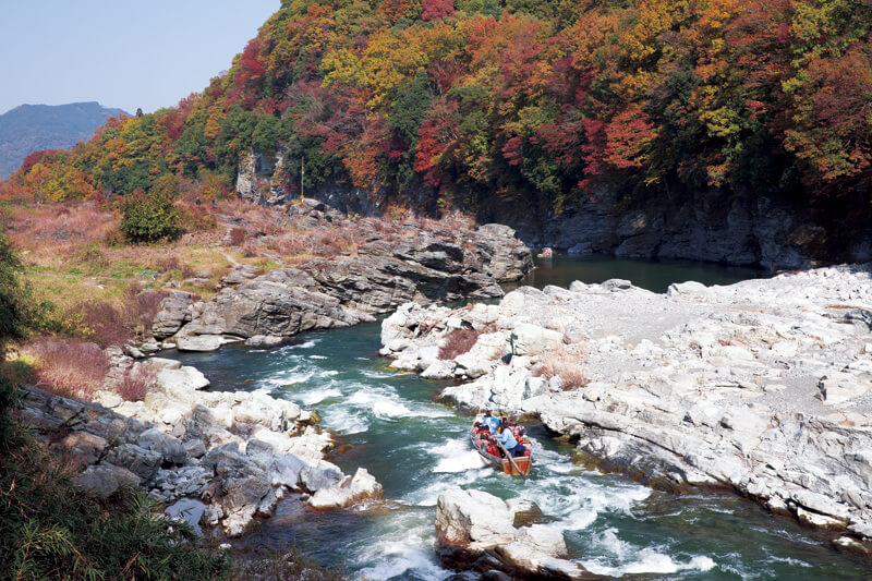 紅葉の長瀞ラインくだり