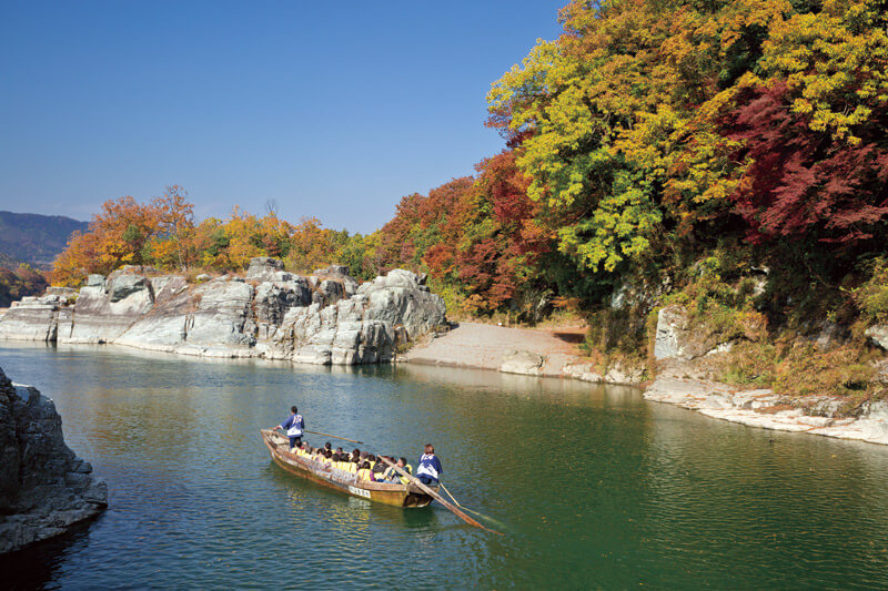 紅葉の長瀞ラインくだり