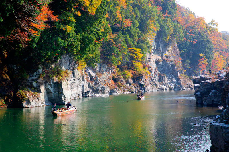 紅葉の長瀞ラインくだり