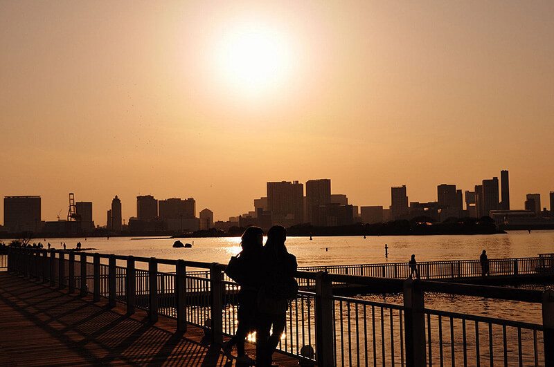 お台場 夕日