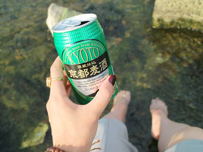 鴨川と水遊びと京都ビール