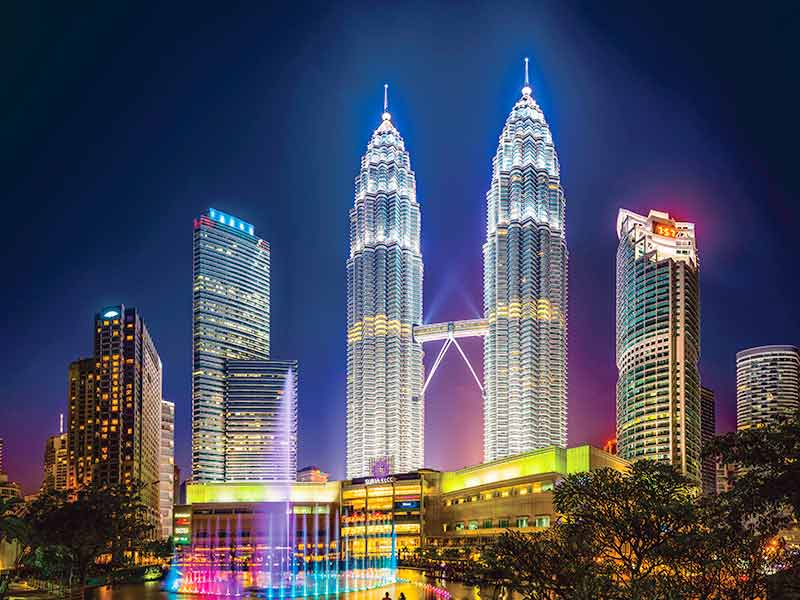 クアラルンプール ペトロナスツインタワー 夜景