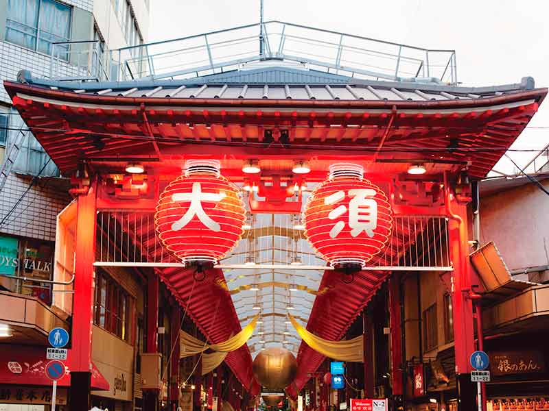 大須商店街 アーケード ちょうちん