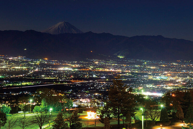 甲府盆地夜景