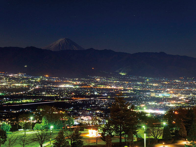 甲府盆地夜景