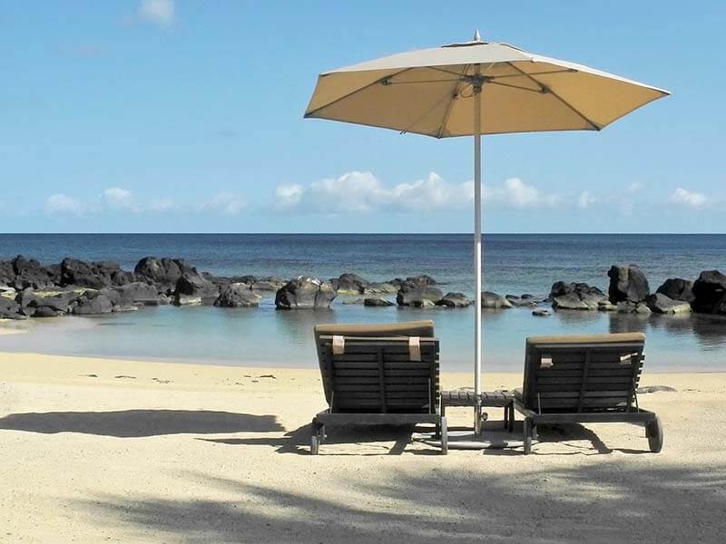 モーリシャスの浜辺