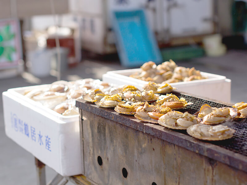 炉端の焼きホタテ