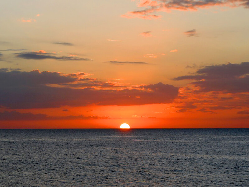 クリアウォータービーチの夕日