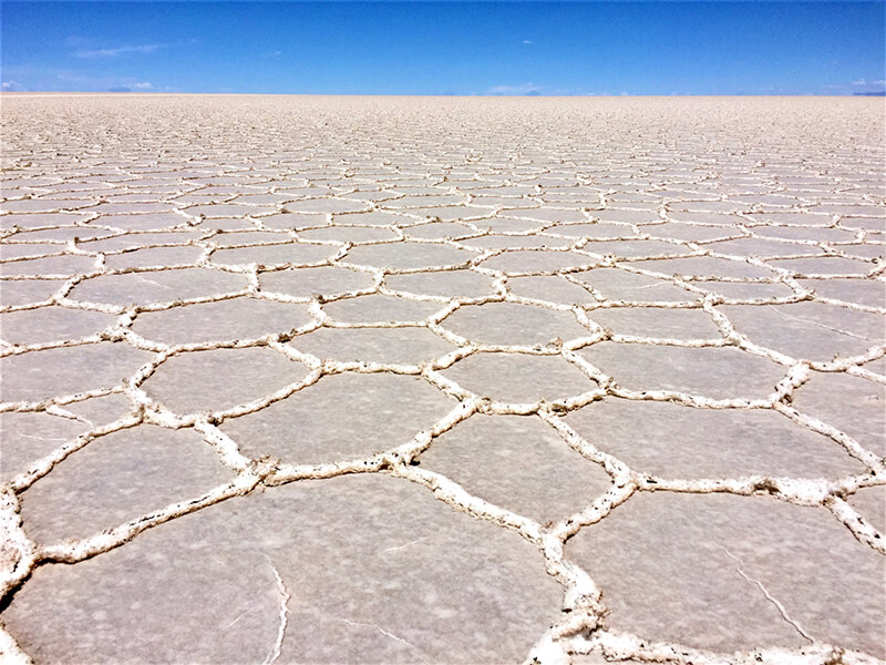 乾季のウユニ塩湖