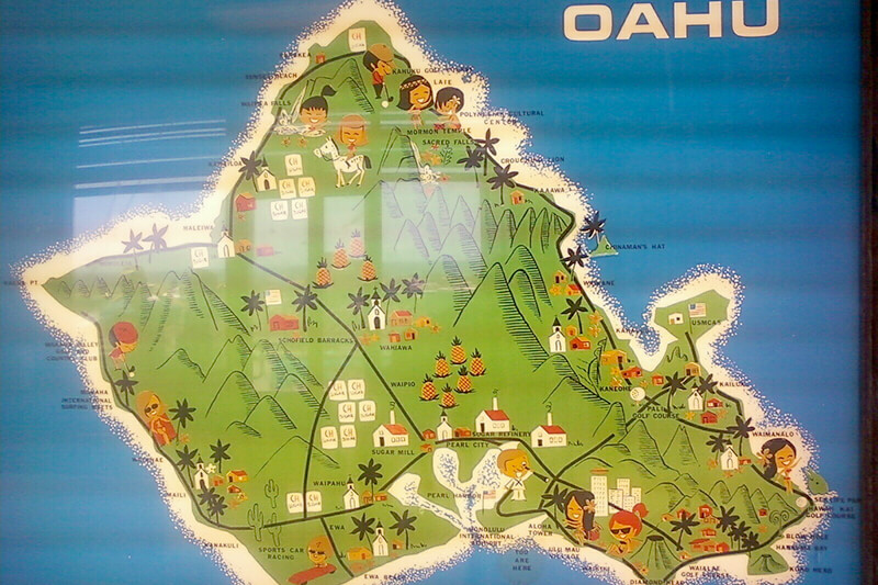 オアフ島地図