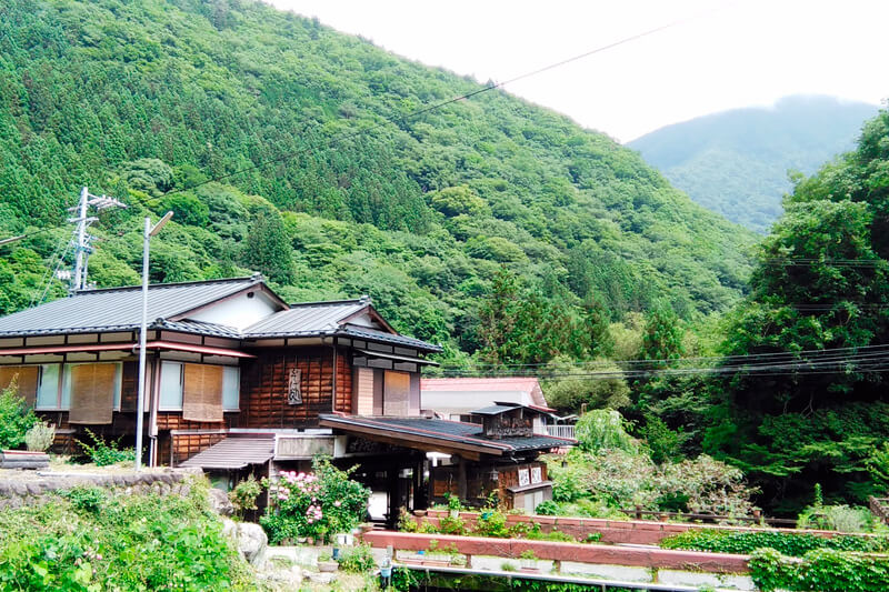 寸又峡温泉街