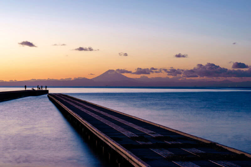 北条海岸 夕焼け