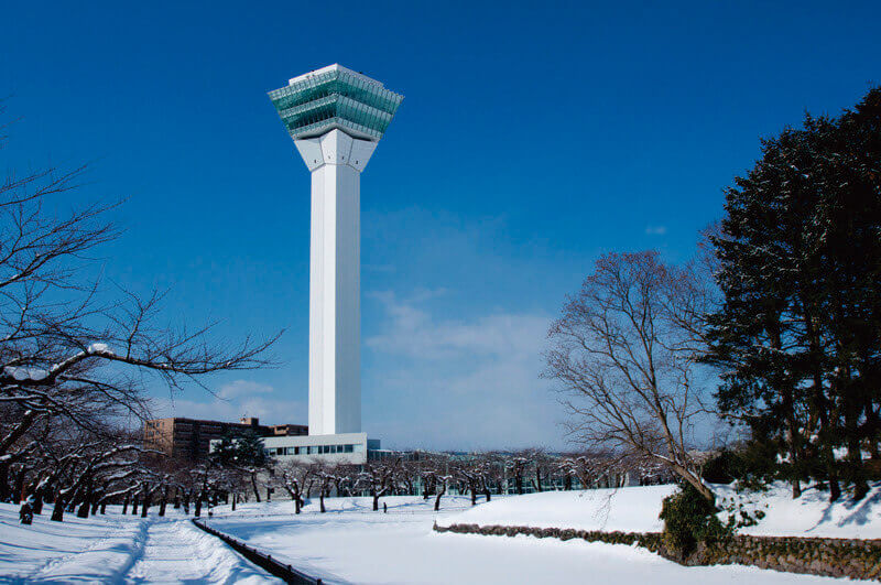 雪原の五稜郭タワー