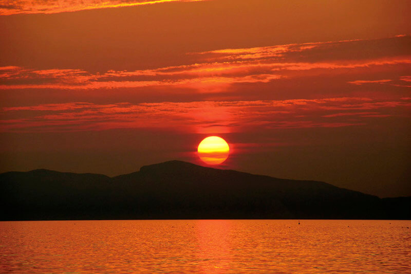 淡路島 慶野松原 夕日