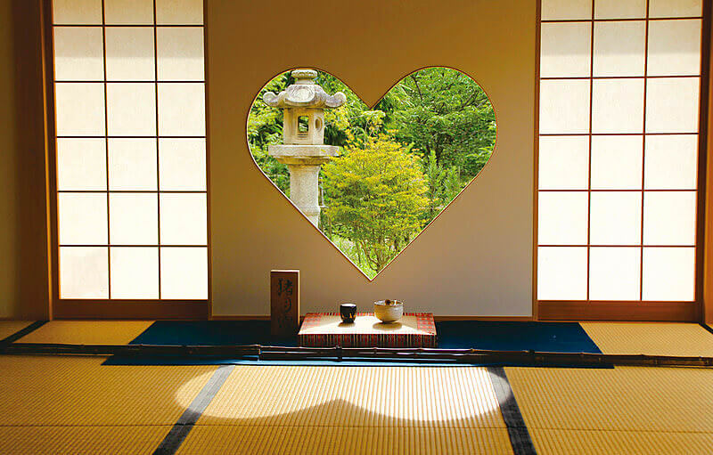 京都正寿院ハート形の窓