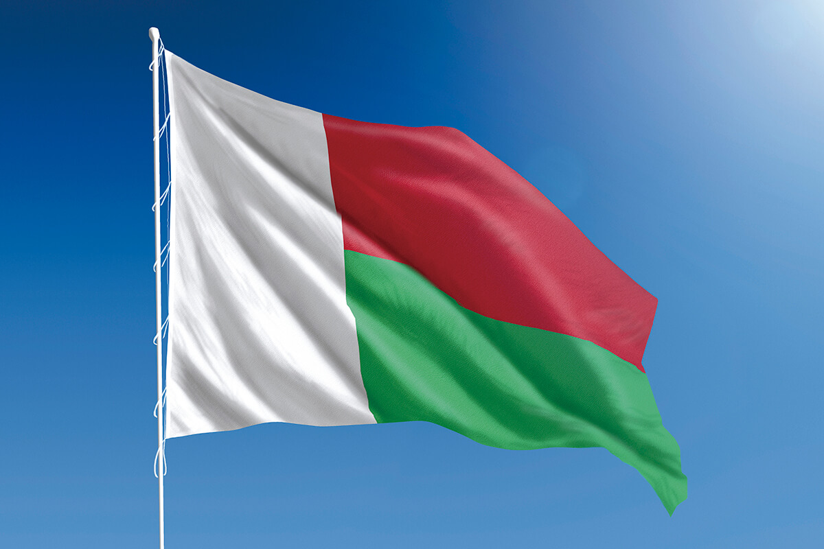 マダガスカルの国旗（イメージ）